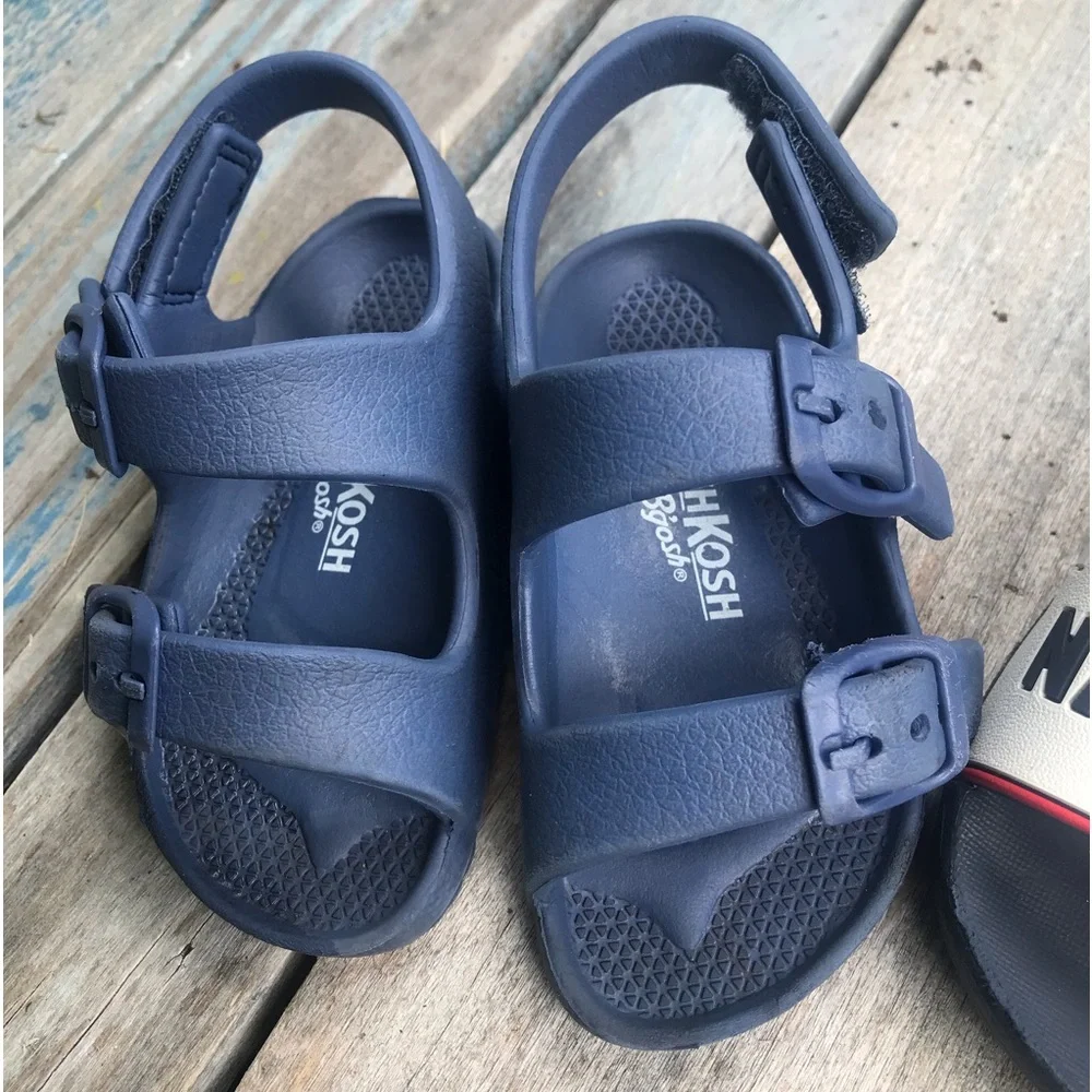 Bundle Of Four (4) Toddler Sandals, Champion, Nautica, Cat & Jack,OshKosh,Size 5